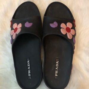 Prada Floral Slides
